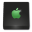 Disc Black Green Icon 32x32 png